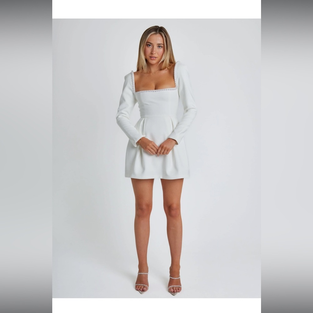 Oddmuse London The Ultimate Muse Pearl Dress in White